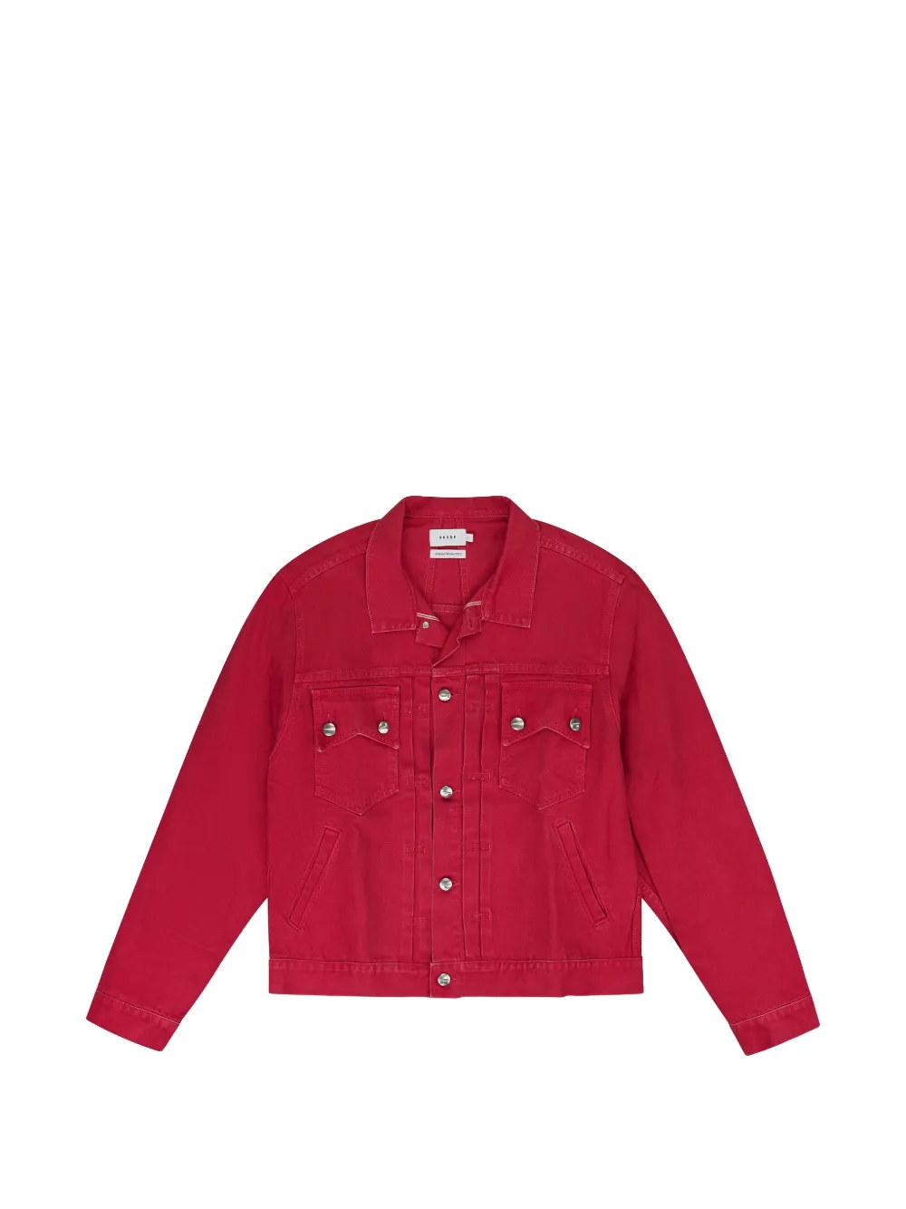 RHUDE pocket-details button-down denim jacket - Rosso