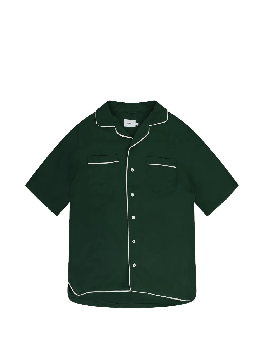 RHUDE piping-detail pajama shirt - Grün