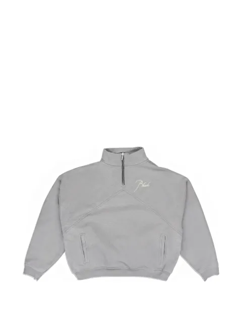 RHUDE Script Logo quarter-zip sweatshirt