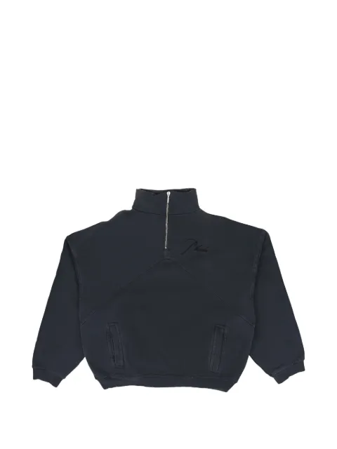 RHUDE logo-embroidered quarter-zip sweatshirt
