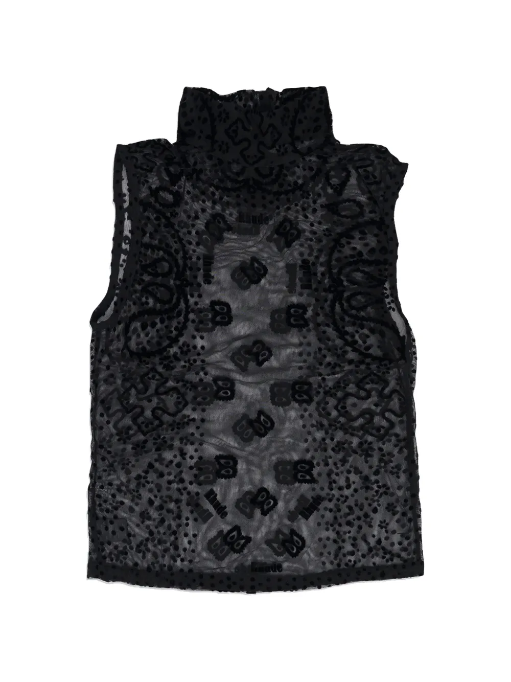 RHUDE bandana-print mesh blouse - Nero