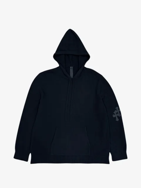 Chrome Hearts hoodie con parche de piel