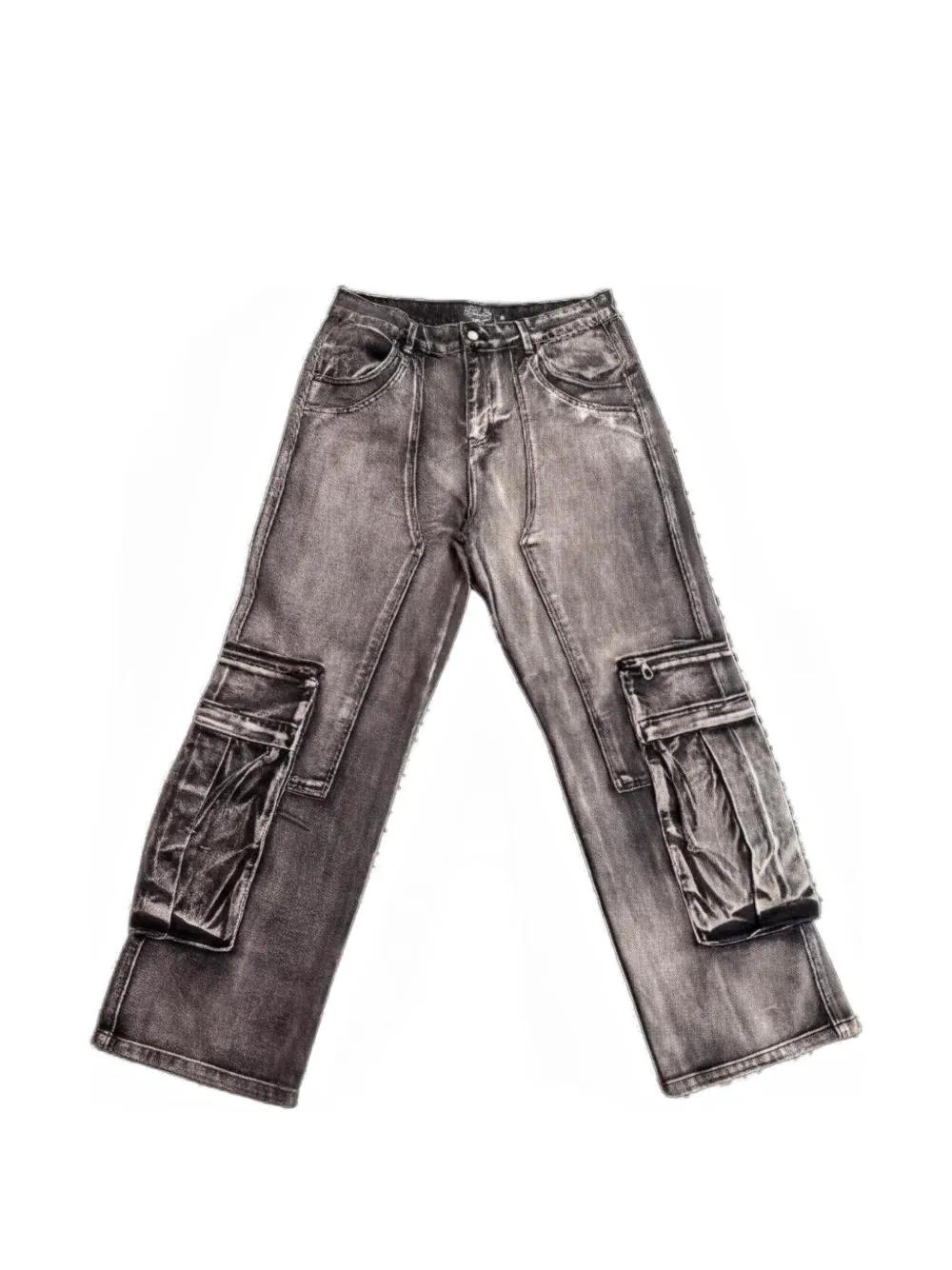 Vale double-knee cargo jeans - Nero