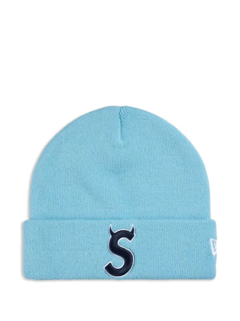 Supreme x New Era Devil S logo-embroidered beanie hat