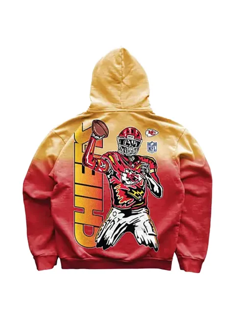 Warren Lotas Chiefs Go ombre-effect graphic-print hoodie