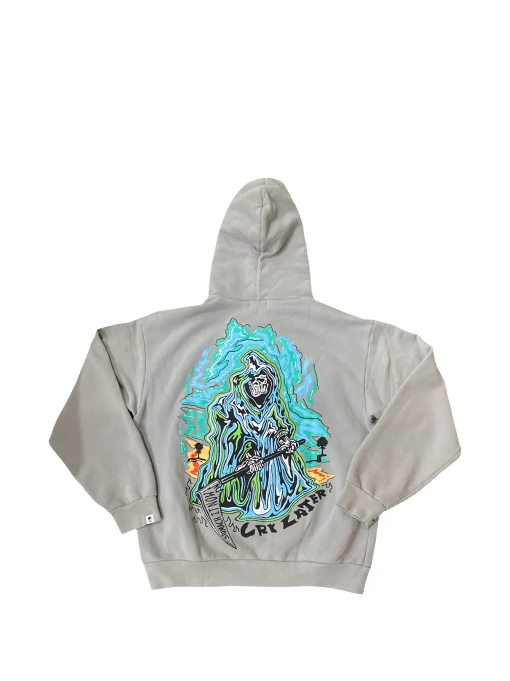 Warren Lotas Cry Later graphic-print hoodie - Grau