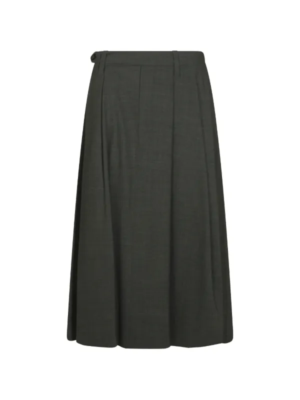 Brunello Cucinelli Pleated Monili-embellished Skirt in Green