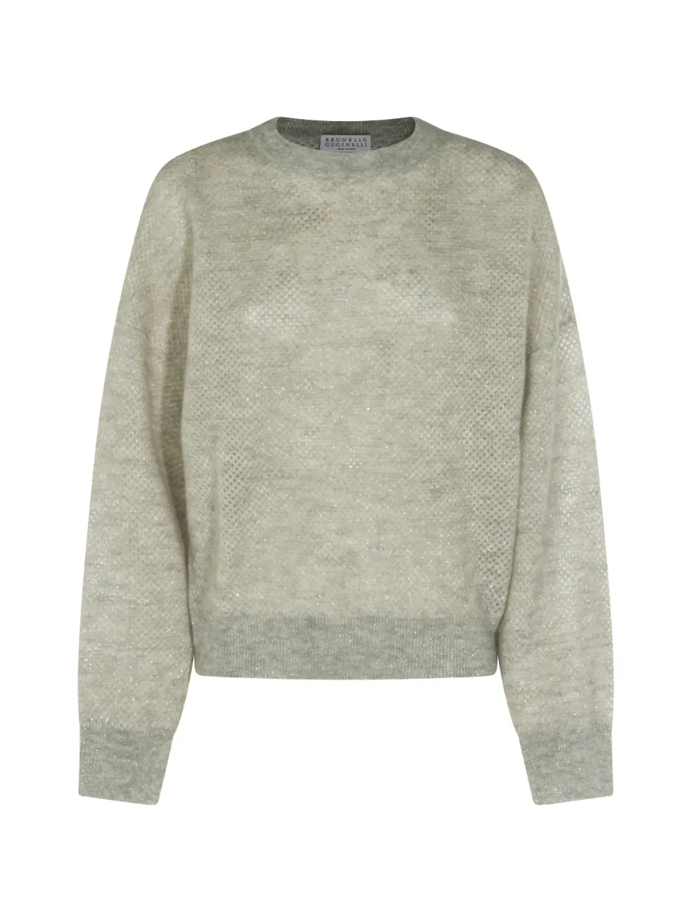 Brunello Cucinelli metallic open-knit sweater - Toni neutri