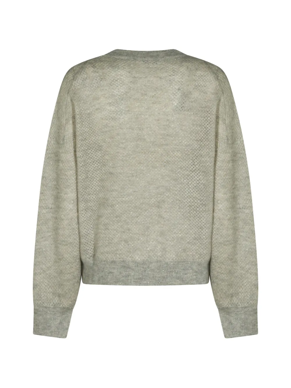Brunello Cucinelli Metallic opengebreide trui Beige