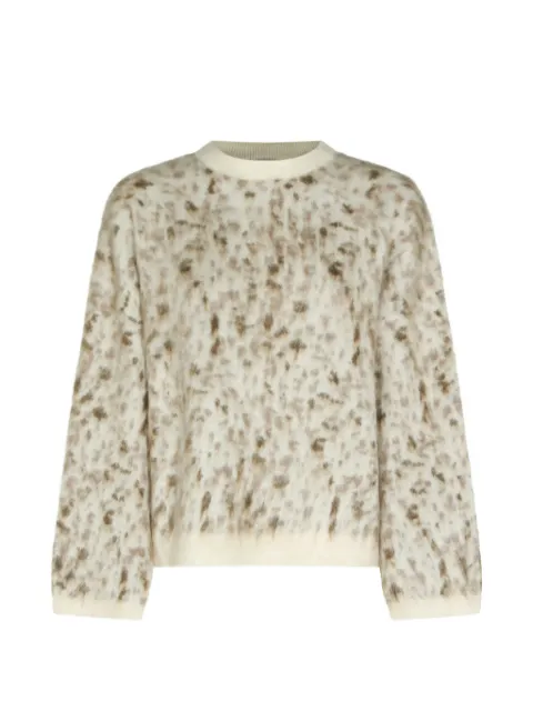 Brunello Cucinelli — leopard-print mohair-blend sweater