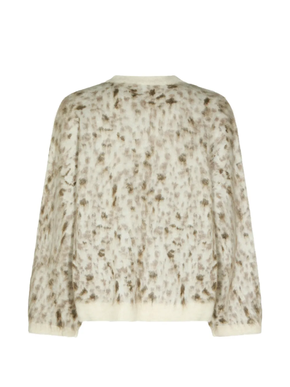  Brunello Cucinelli Jersey Con Estampado De Leopardo - Neutro 