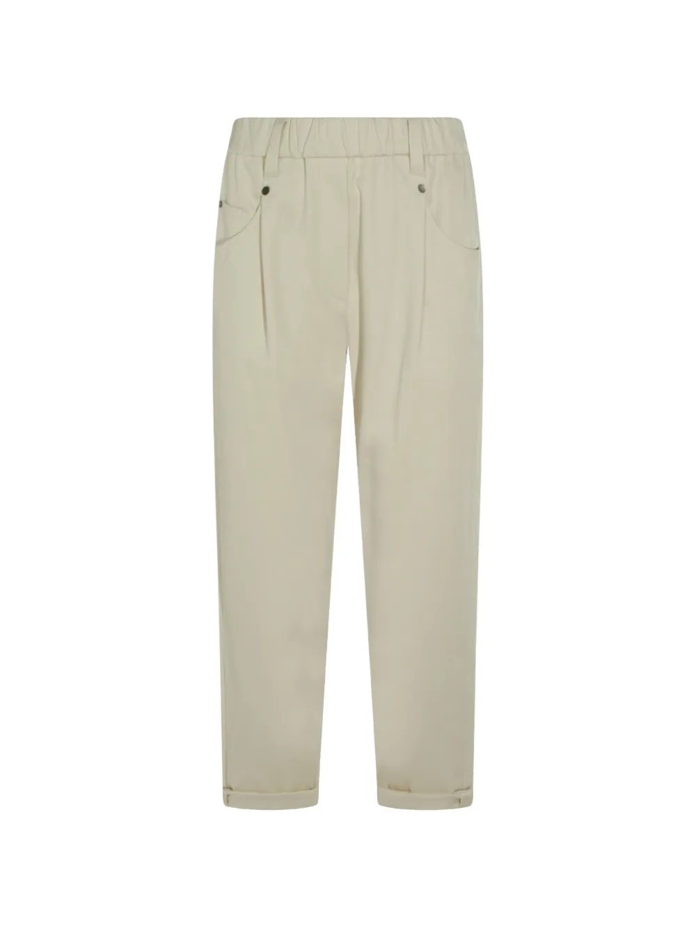 Brunello Cucinelli elasticated-waistband tapered trousers - Neutrals