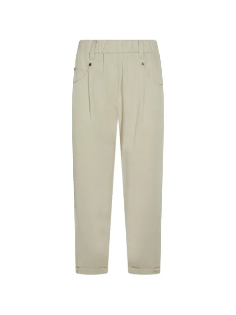 Brunello Cucinelli pantalones tapered con pretina elástica