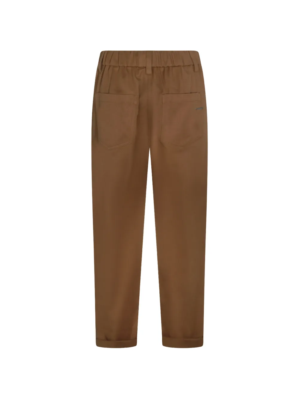 Brunello Cucinelli Plooibroek met elastische tailleband Bruin