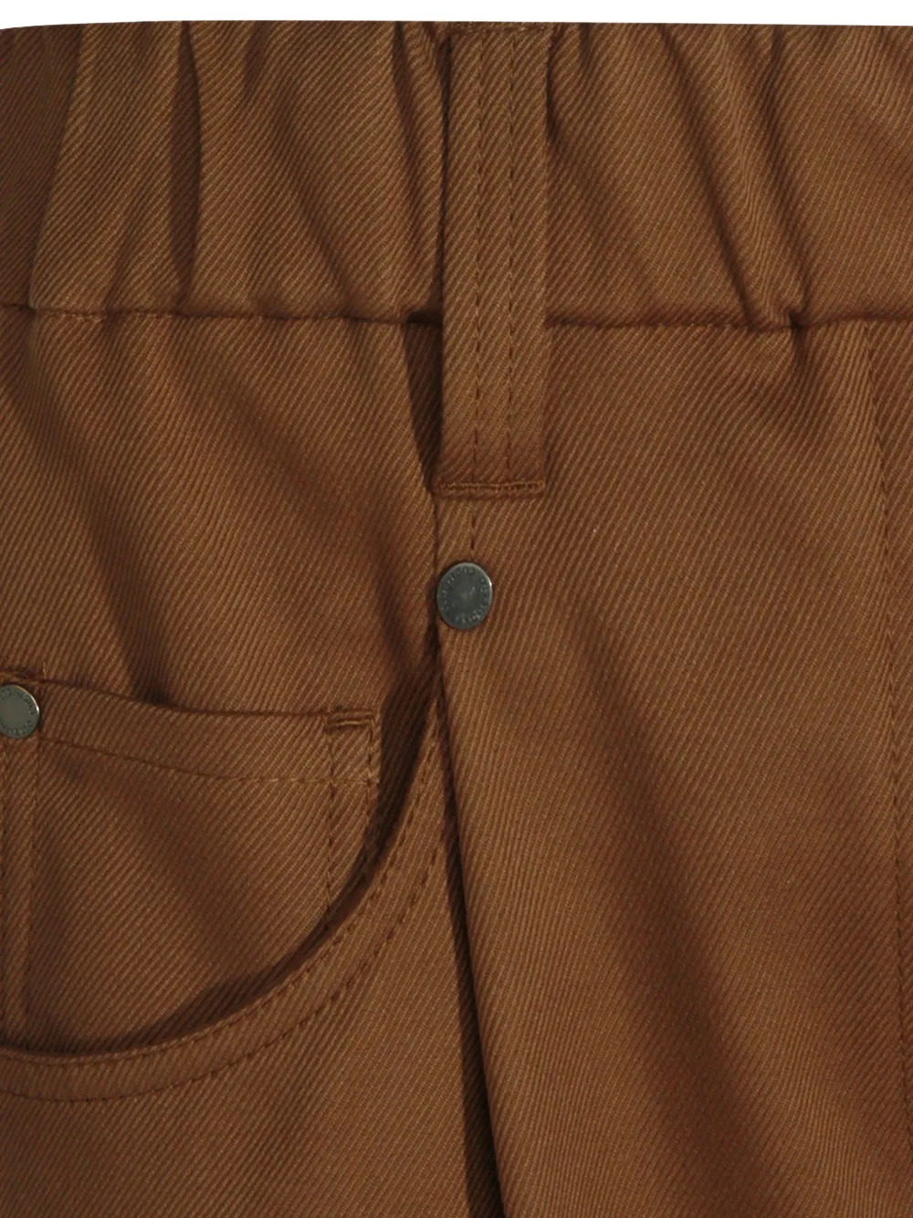 Brunello Cucinelli Plooibroek met elastische tailleband Bruin