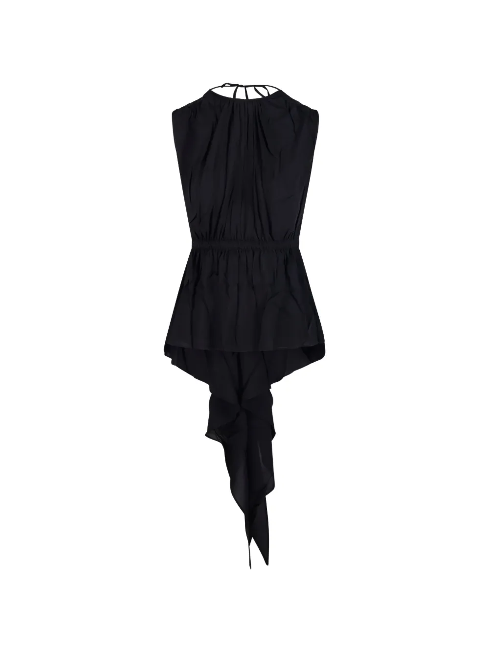 LAMRONS swallowtail-shaped top - Nero