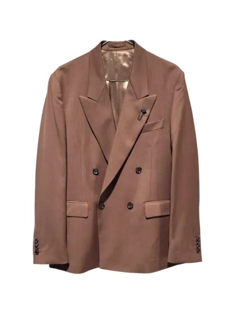 Lardini double-breasted peak-lapel blazer