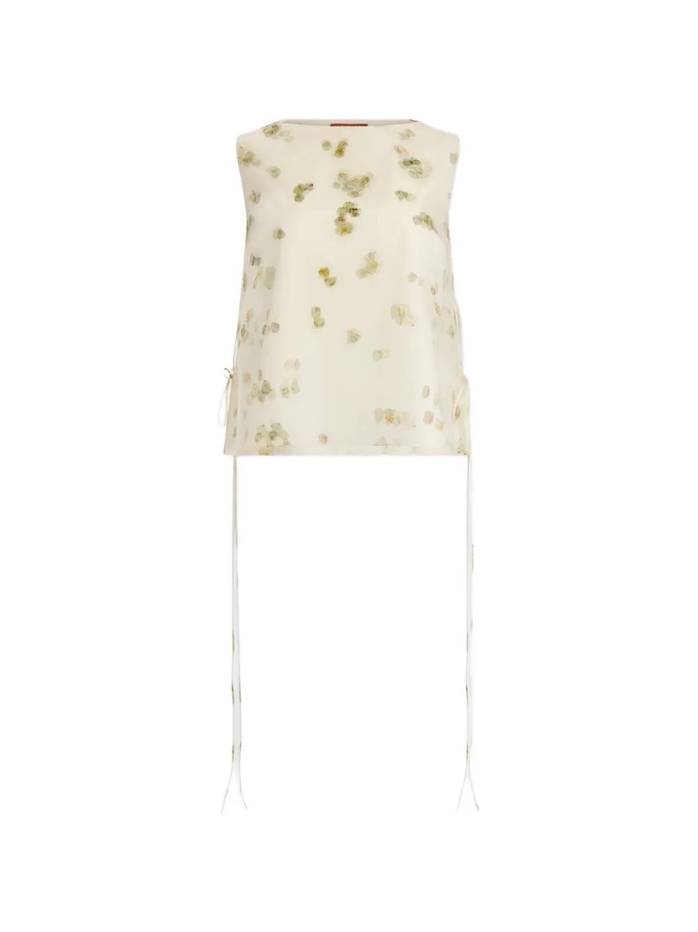 Altuzarra petal-print side-tie top - Neutrals