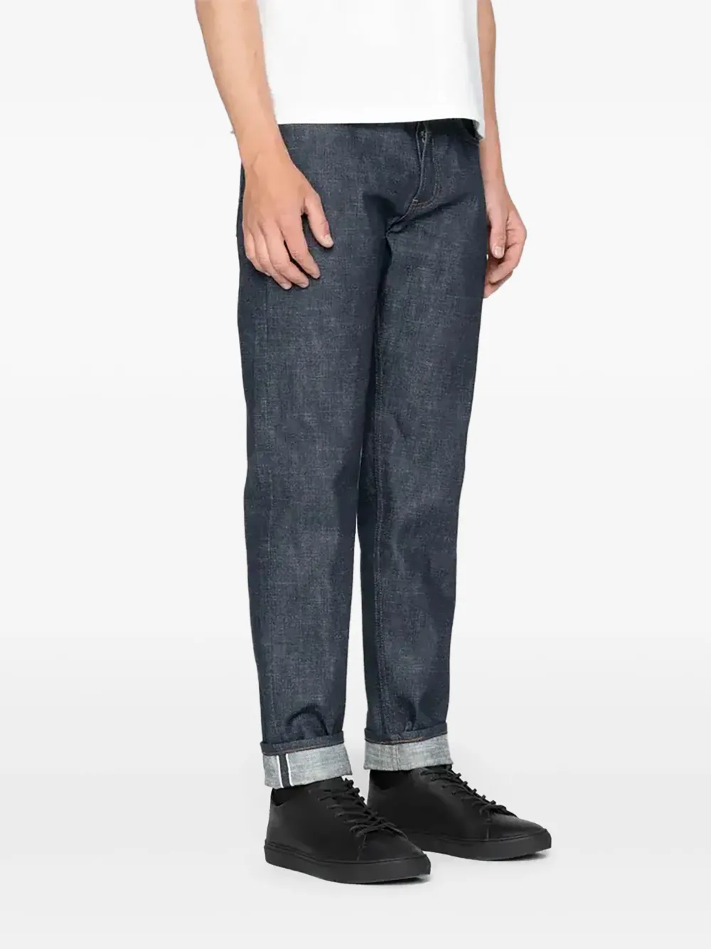 Naked and Famous Easy Guy Greencast Selvedge jeans Blauw