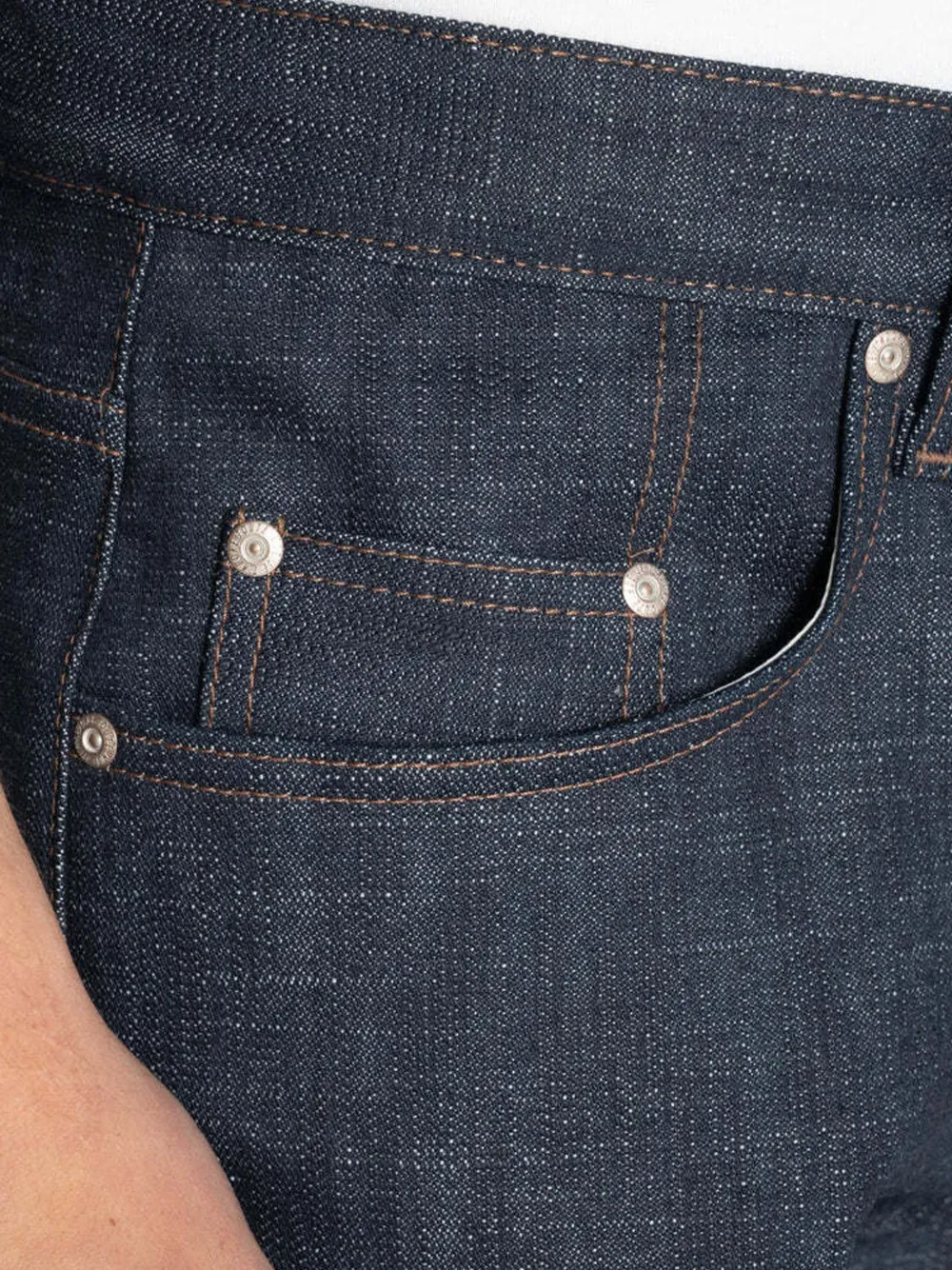 Naked and Famous Easy Guy Greencast Selvedge jeans Blauw
