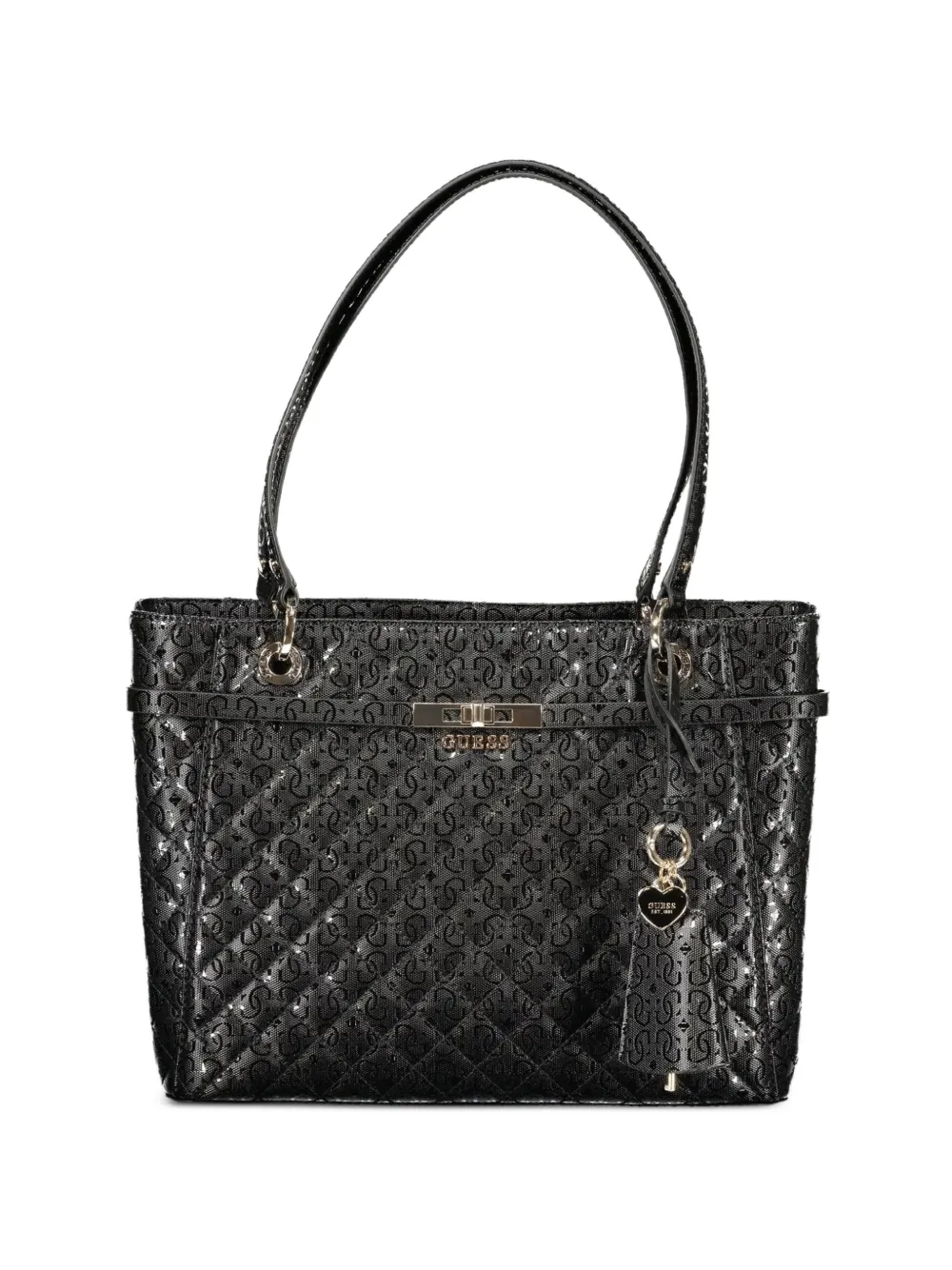 GUESS USA quilted tote bag - Nero