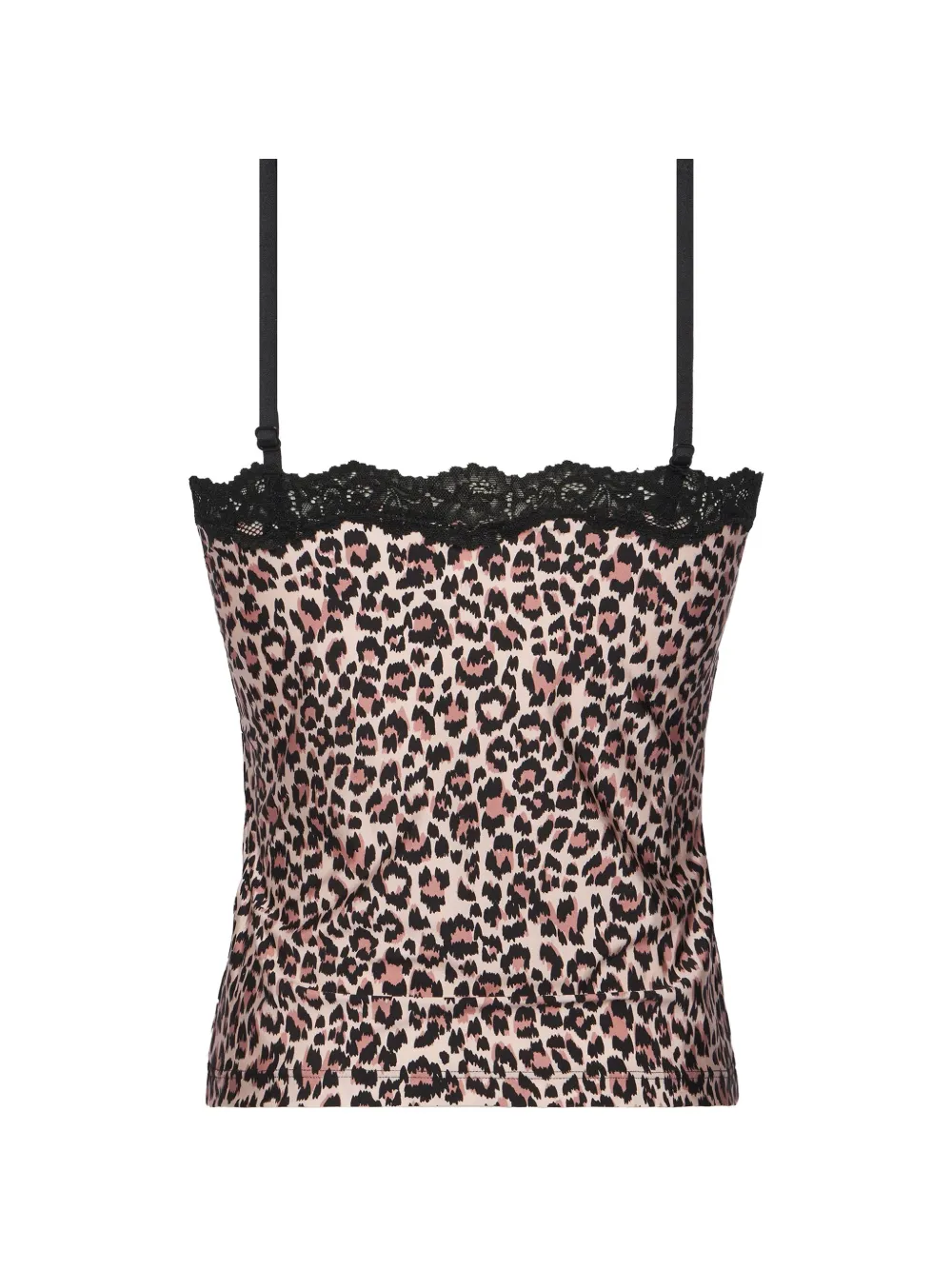 GUESS USA Pyjama met luipaardprint en kant Roze