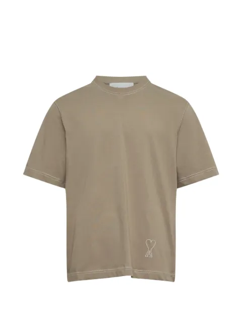 AMI Paris Ami de Coeur contrast-stitch T-shirt