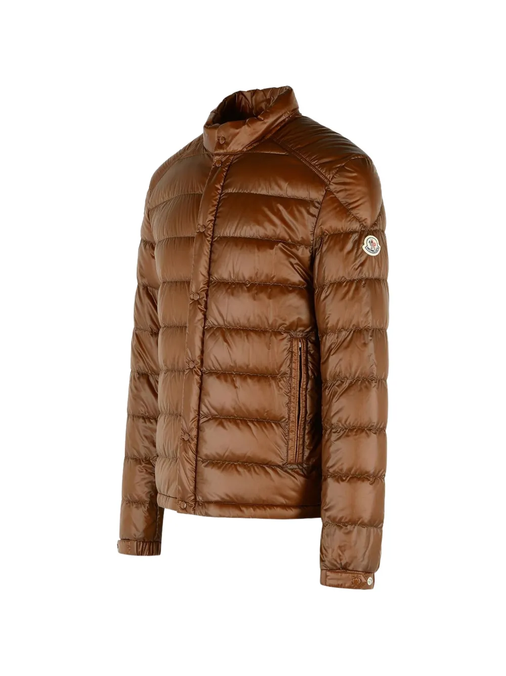 Moncler Gewatteerd jack met logopatch Bruin