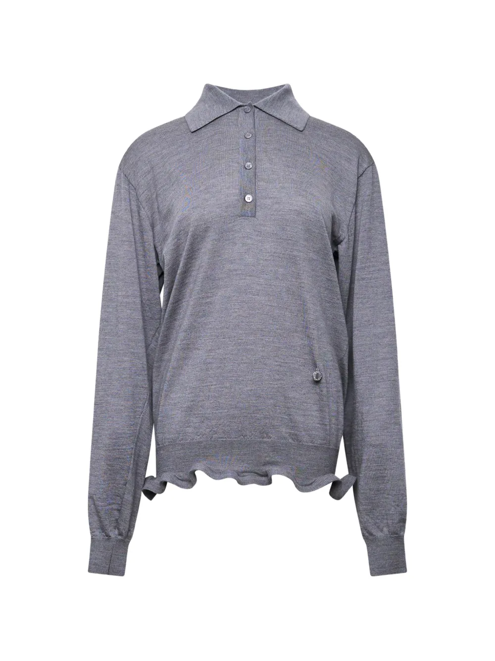 Stella McCartney ruffled-hem sweater - Grigio
