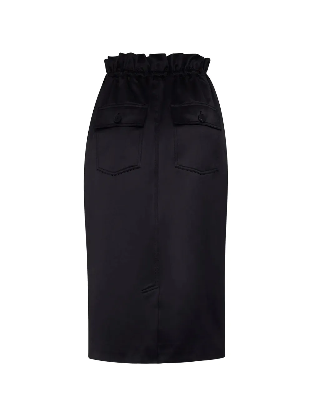 Adam Lippes Kokerrok met paperbag taille Zwart