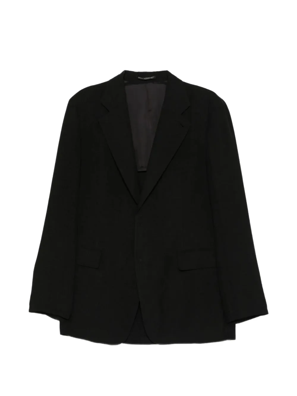 Yohji Yamamoto single-breasted linen blazer - Grigio