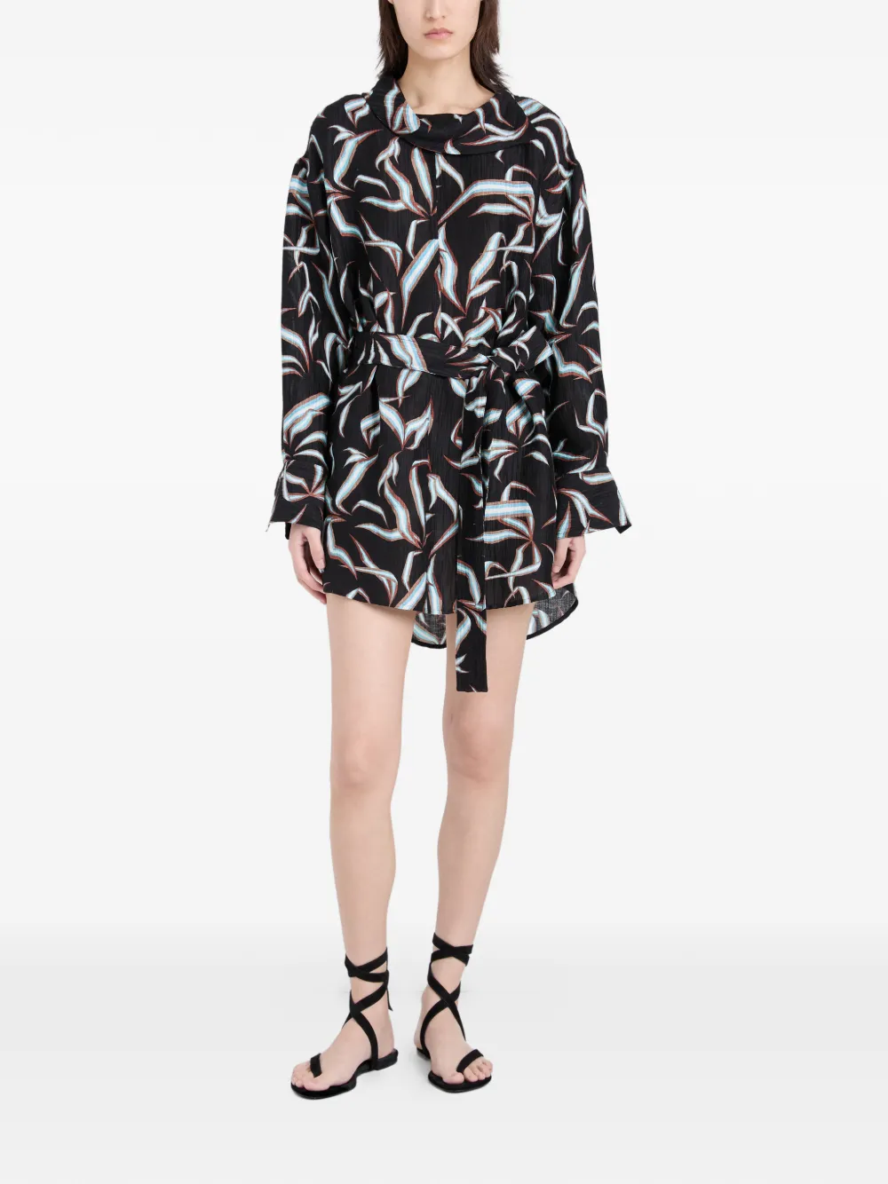 Proenza Schouler Lalia mini-jurk met print Zwart