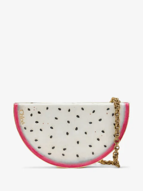Chloé dragon-fruit chain-link clutch bag