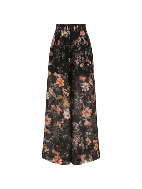 ZIMMERMANN Carousel floral-print wide-leg trousers