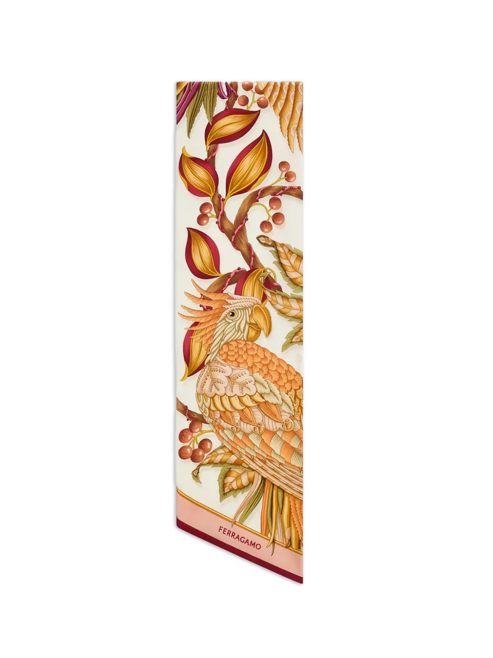 Ferragamo Parrots bandeau sjaal Oranje