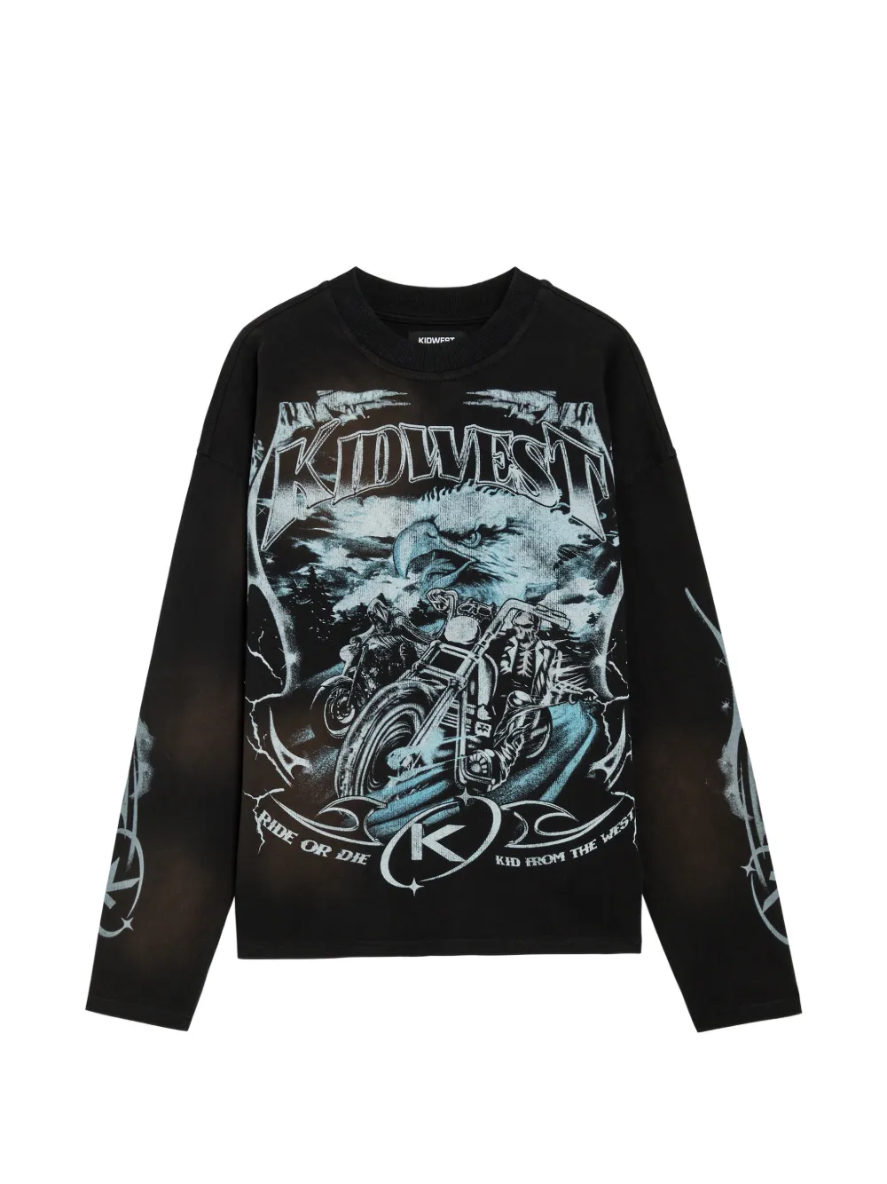 KIDWEST graphic-print long-sleeve t-shirt - Nero
