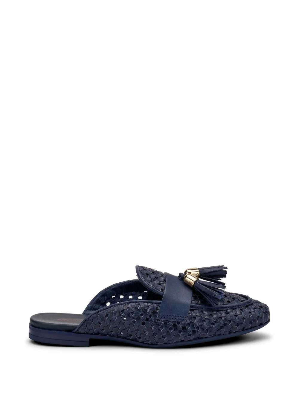 FRAU woven tassel flat mules Blauw