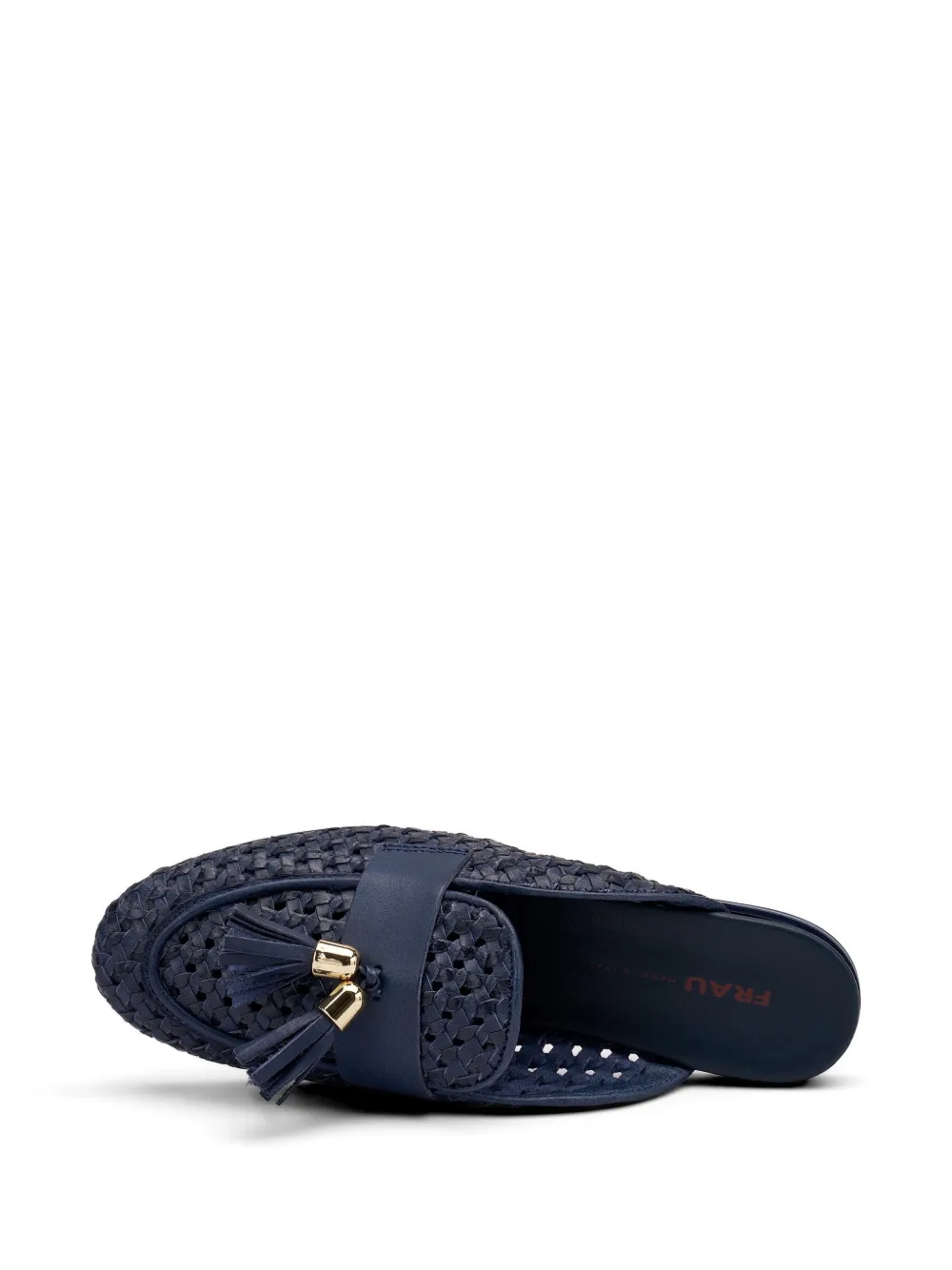 FRAU woven tassel flat mules Blauw