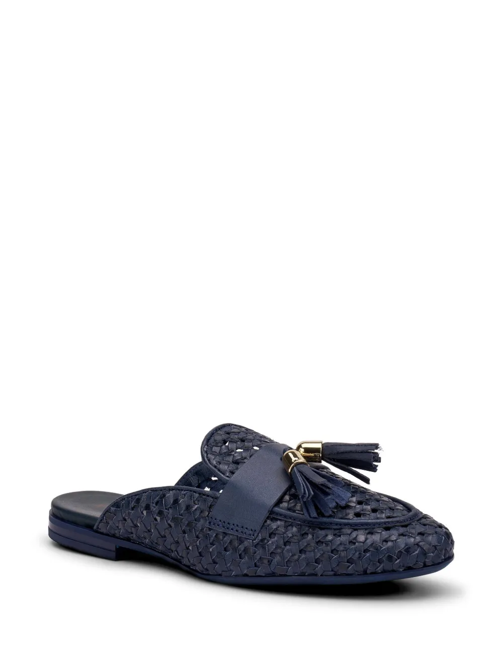FRAU woven tassel flat mules Blauw