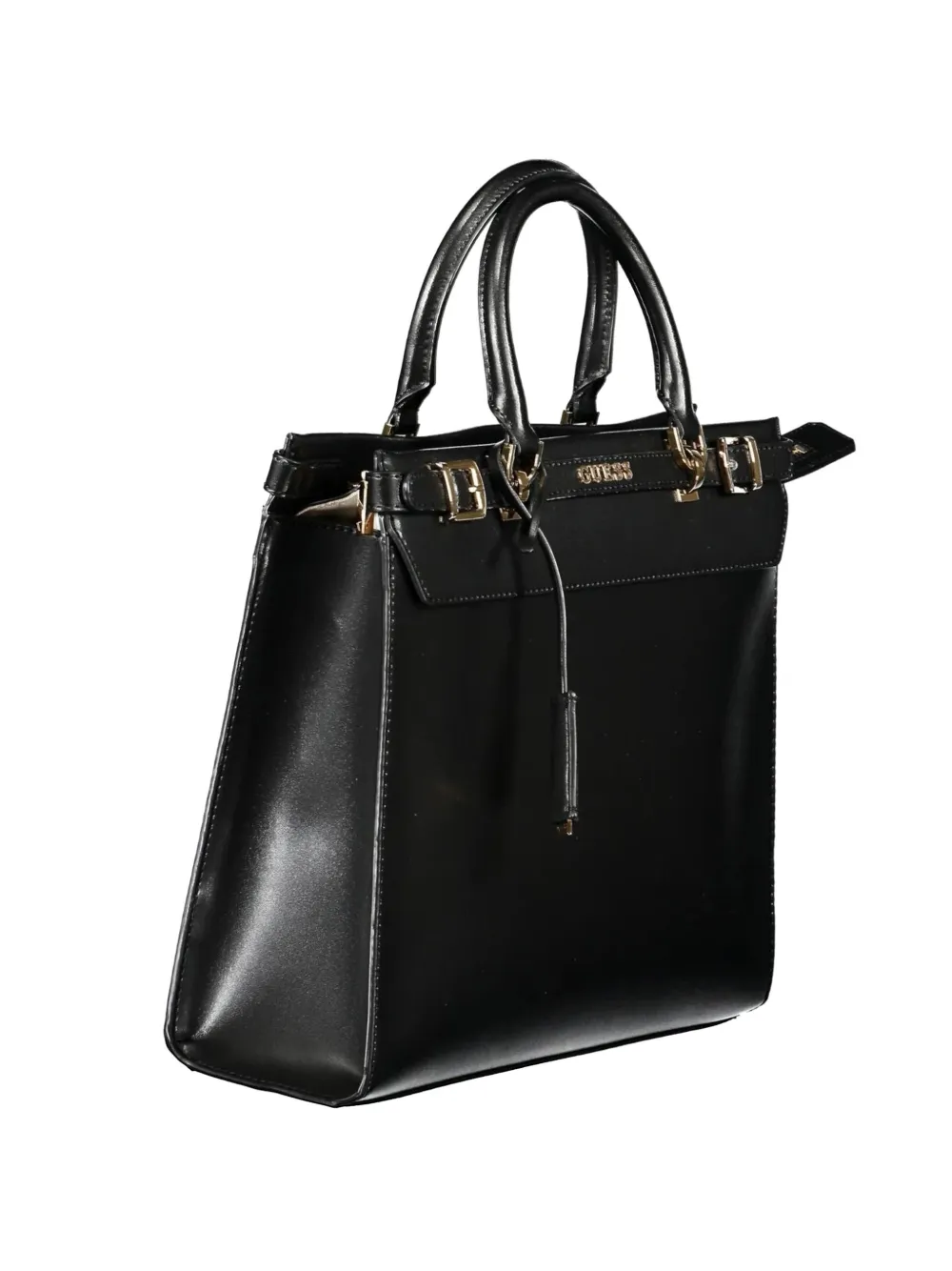 GUESS USA logo-lettering buckle-detail tote bag - Nero
