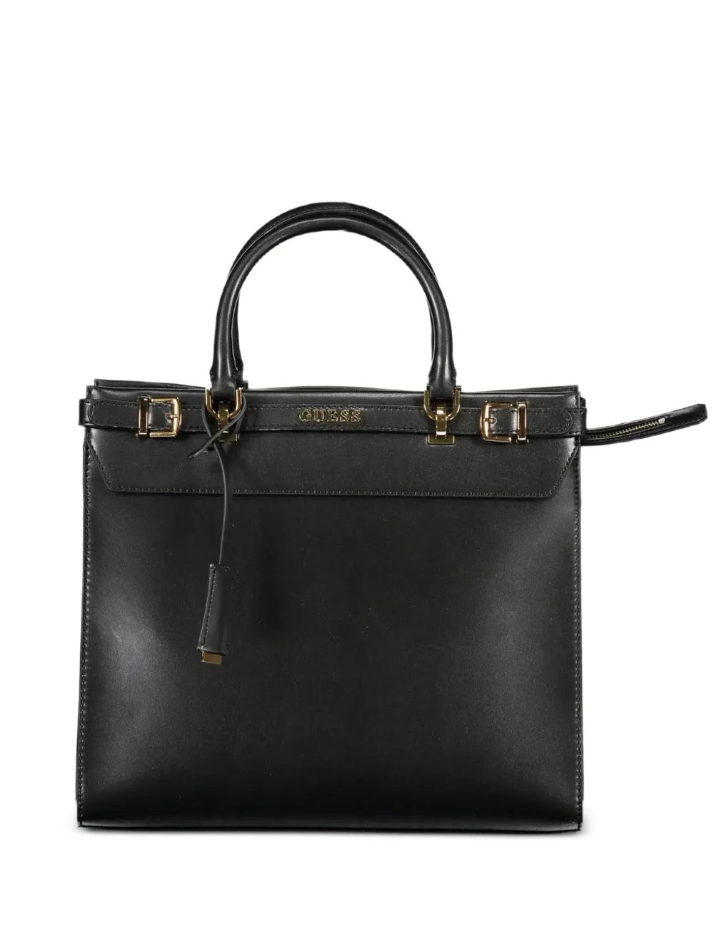 GUESS USA logo-lettering buckle-detail tote bag - Nero