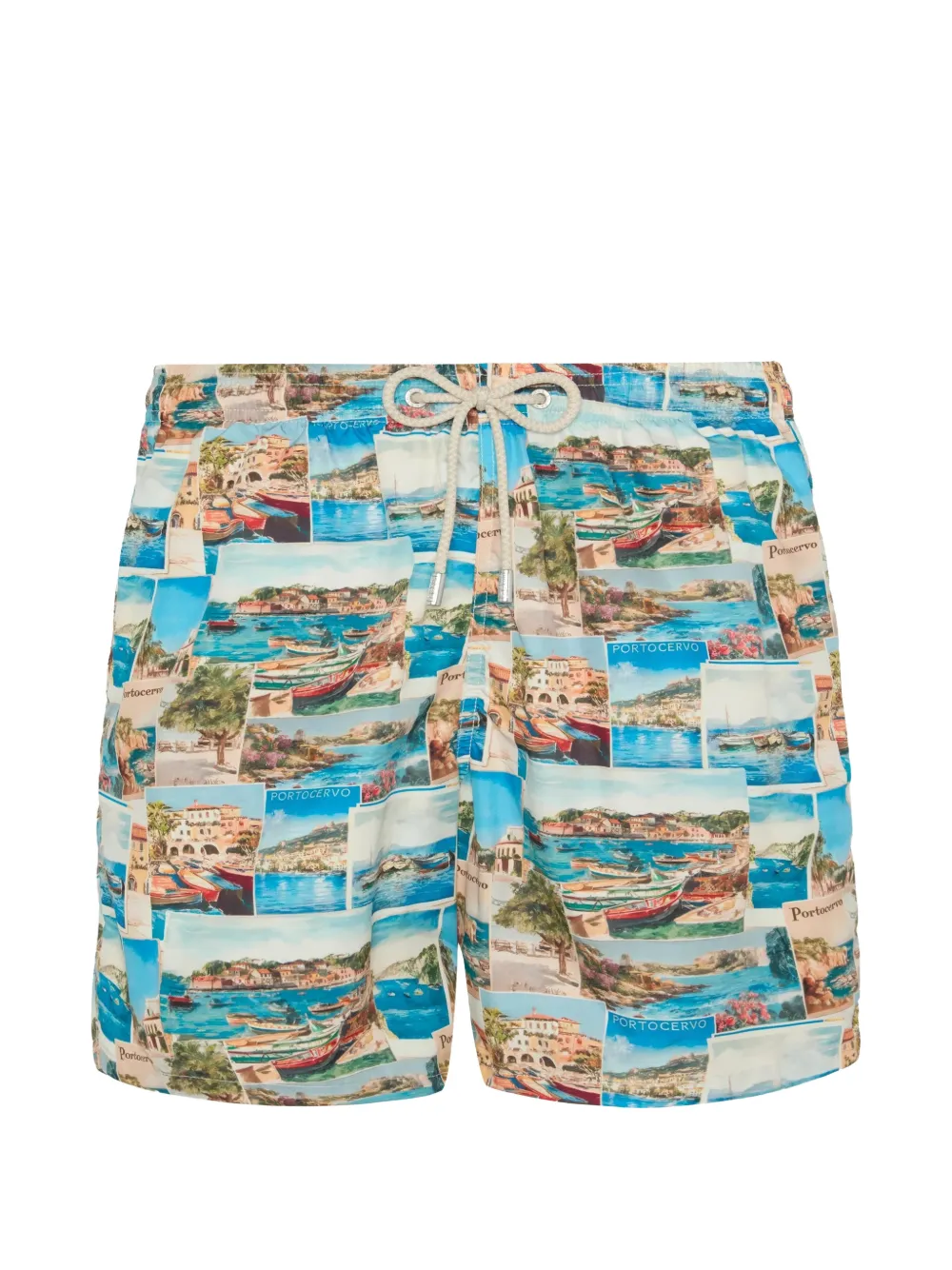 MC2 Saint Barth Lighting Porto zwembroek met Cervo-print Blauw
