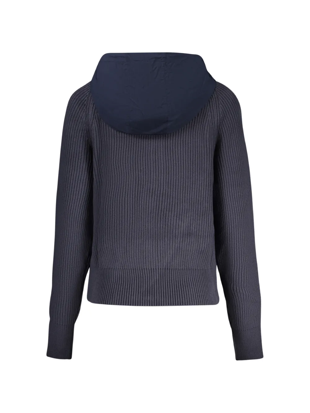 North Sails Ribgebreide hoodie Blauw