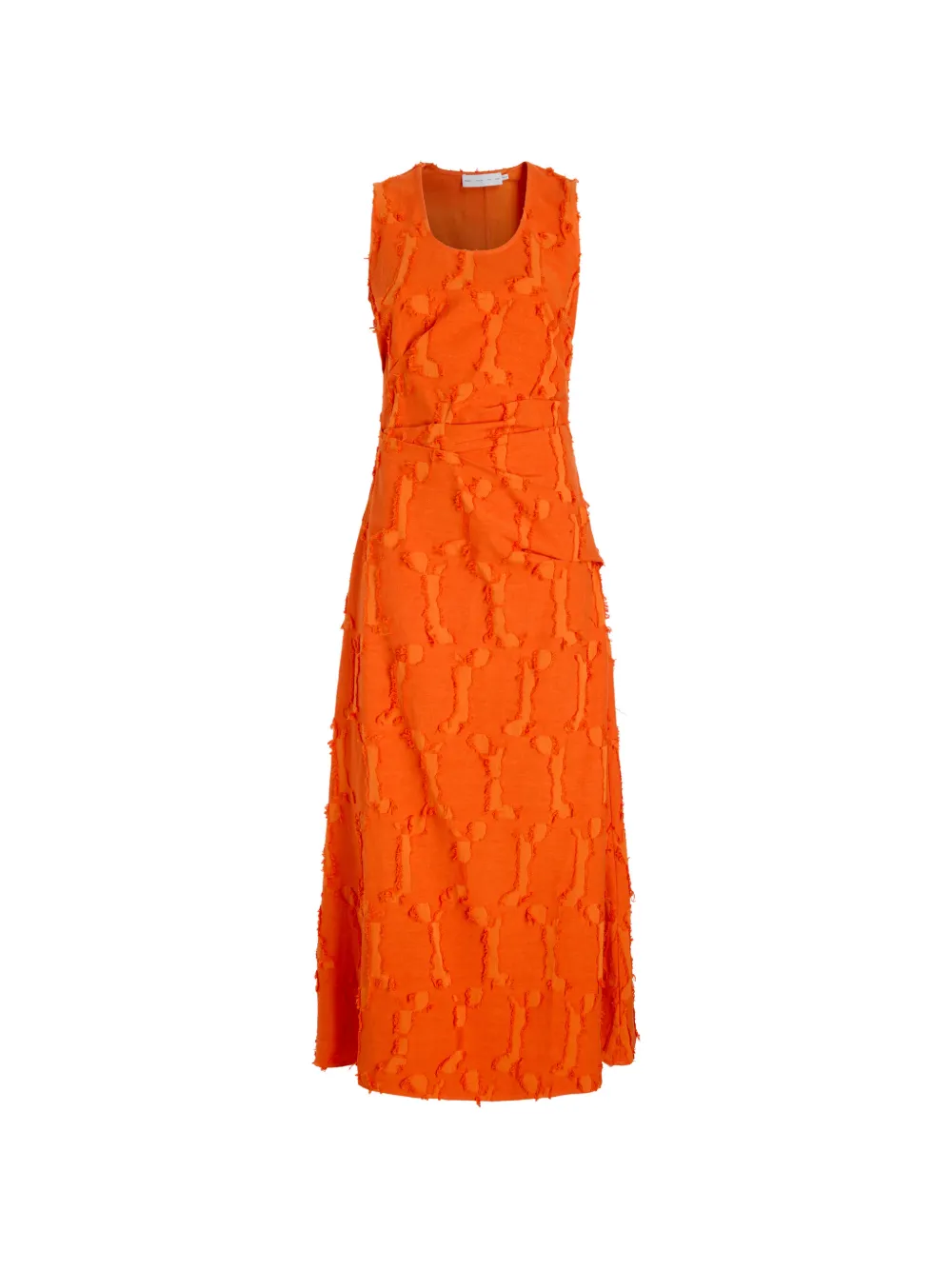 Proenza Schouler White Label Violeta frayed jacquard maxi dress - Orange