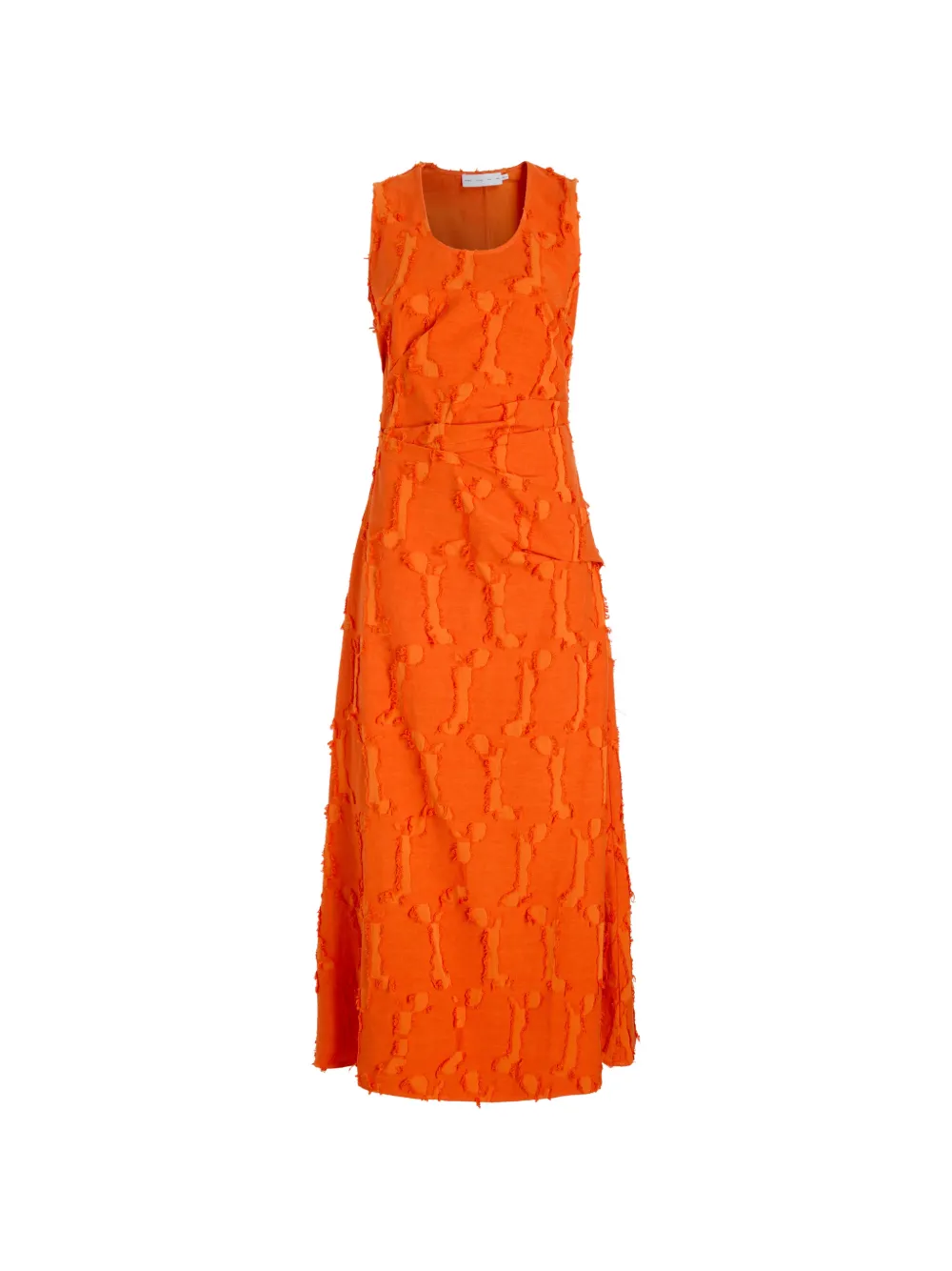 Proenza Schouler White Label Violeta maxi-dress met franje en jacquard Oranje