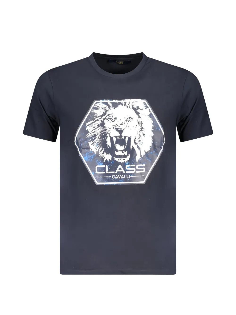 Cavalli Class T-shirt con stampa Lion - Blu