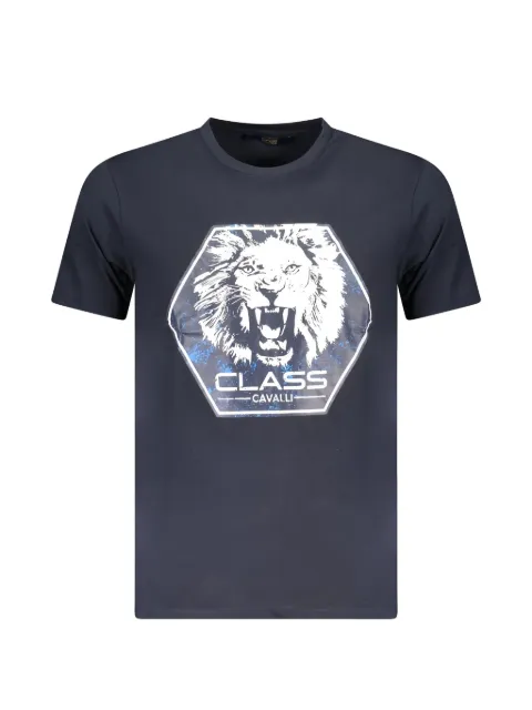 Cavalli Class lion-print T-shirt