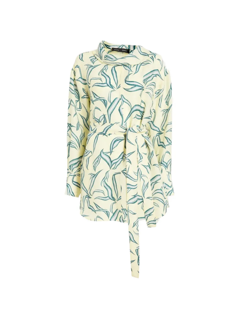 Proenza Schouler Lalia leaf-print mini dress - Toni neutri