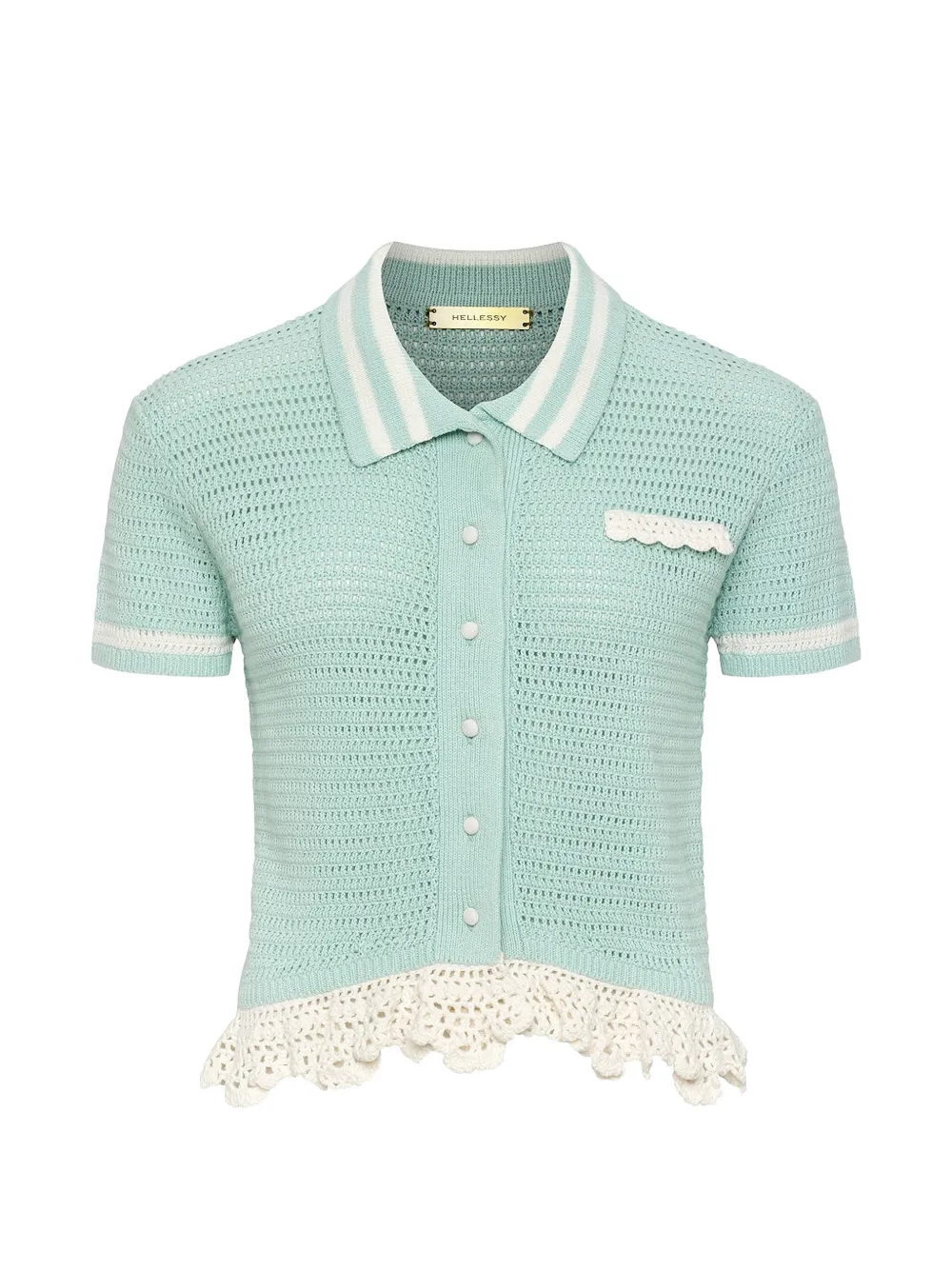 Hellessy Nash crochet-knit shirt - Green