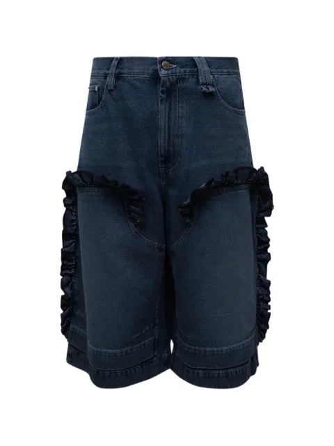 Simone Rocha ruffled-trim denim shorts